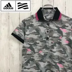 adidas GOLF アディダスゴルフ カモフラ柄 半袖 ポロシャツ ブラック