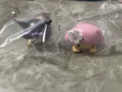 〈2点セット〉サンリオ　ぴょこのるマスコット2　日焼け　マイメロ　クロミ