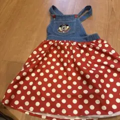 ミニーマウス ジャンバースカート 120