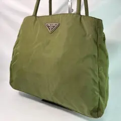 PRADA オリーブグリーン トートバッグ