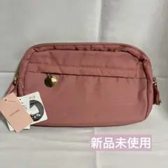 ドットアンドストライプ モノピア ポリキャンお財布機能付ショルダー ピンク