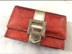 【ASH&DIAMONDS】本革小銭入れカードケース名刺入れスワロフスキーのサムネイル