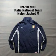 NIKE　イタリア代表　アズーリ　エムブレム　ロゴ刺繍　ナイロンジャケット 90s NIKE 