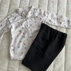 H&M 恐竜柄シャツ　ズボン　フォーマル