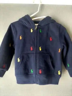 Ralph Lauren 12M ネイビー ジップアップパーカー