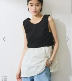 Acka. tulle peplum tee ホワイト ペプラムトップス - メルカリ