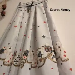Secret Honey トランプ柄フレアスカート