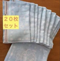 新品⭐️泉州タオル　名入りガーゼフェイスタオル２０枚セット 日本製　水色のサムネイル