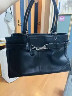極美品】COACH コーチ ハンプトンズ レザー トートバッグ ブラック