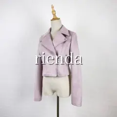 rienda スエードタッチ ライダース ジャケット