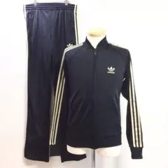 美品 adidas セットアップ 黒×金 ブラック×ゴールド S