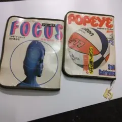 昭和レトロ　FOCUS 　 POPEYE 　雑誌型バッグ　コニカ　昭和レトロ