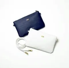 ♬【新品】AHKAH アーカー 豪華すぎる ダブルポシェット ショルダー 2色