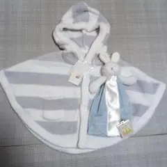 ジェラートピケベビーポンチョ・ベビーブランケットミニ2点セット