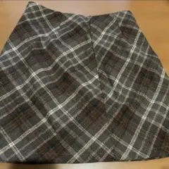 Dazy チェック柄タイトスカート S 台形スカート ブラウン 茶色