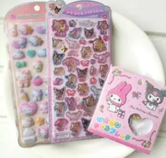 正規品　うるちゅるポップシール　サンリオ　日焼け　コットンパフィー　おはじき