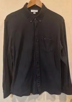 【希少】ラコステ 鹿の子 ボタンダウンシャツ スリムフィット ネイビー