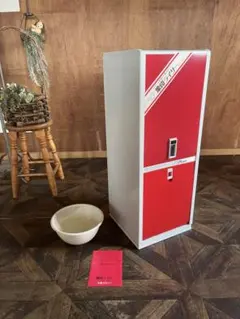 デッドストック 新品 昭和レトロ 米びつ 象印ライサー 赤 レトロポップ 当時物のサムネイル