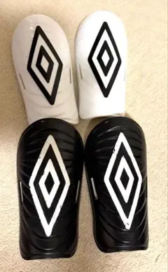 UMBRO シンガード 2セット ブラック ホワイト