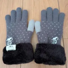 SNOOPY スヌーピー 手袋 グレー