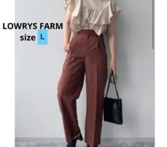 LOWRYS FARM リネンライクスラックスパンツ Ｌ
