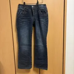 ダークブルー ストレートデニム