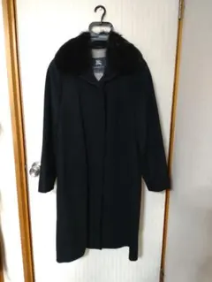 バーバリー・ファー付きウールロングコート