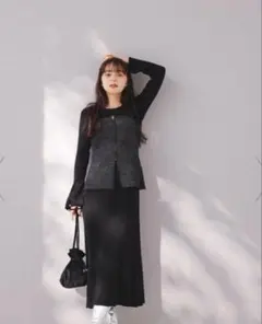 ナチュラルビューティーベーシック　ビスチェセット　ニットワンピース