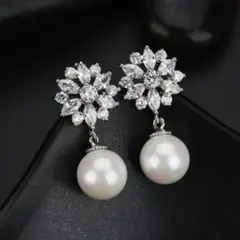 イヤリング　結婚式　ブライダル　アクセサリー　パール