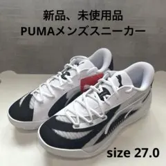[新品、未使用品]PUMAメンズスニーカーsize27.0ホワイト×ブラック