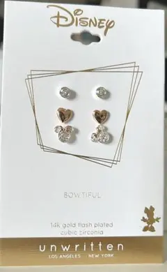 Disney ボウティフル ピアスセット ミニー ゴールド ピンクゴールド