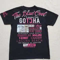 【GOTCHA/ガッチャ】ピンク、白刺繍　MサイズTシャツ　 ブラックのサムネイル
