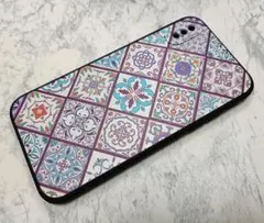 iPhoneX/XS用 スマホケース アラベスク 万華鏡柄