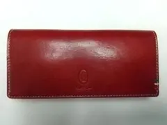 LS222 M ★ハッシュパピー ルクス長財布 赤 イタリアンレザー 本革