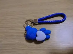 ブルーのクマのキャラクターキーホルダー