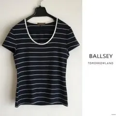○トゥモローランド BALLSEY【洗える】ボーダー 半袖 ストレッチ ボーダーのサムネイル