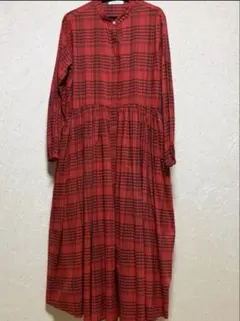即日発送 American Holic赤チェック ロングワンピース 新品未使用！