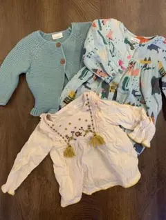 【最終価格】NEXT ワッフル素材カーディガン　ガーゼトップス&チュニックセット