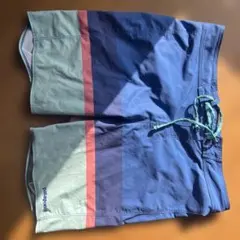 パタゴニア ストライプ水着 ネイビー/グリーン/レッド