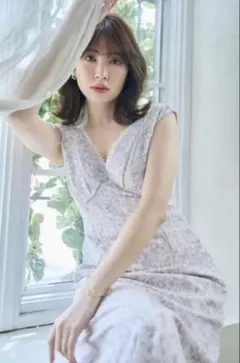 Lace Trimmed Floral Dress