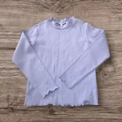 GU　リブ編み長袖カットソー 120