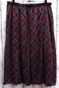 プリーツチェックスカート LLサイズ