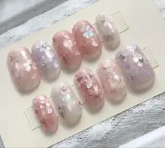 【人気】さくらマグネットネイルチップ