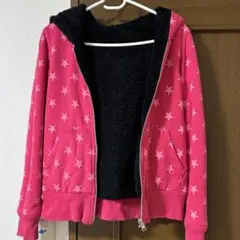 TOMMY星柄フリースパーカー リバーシブル