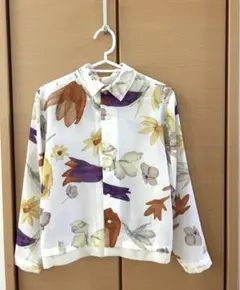 昭和レトロ　ブラウス　花柄　ヴィンテージ　古着　 襟2way