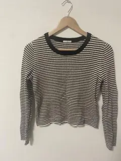 GU ストライプデザイン 長袖ニット Mサイズ