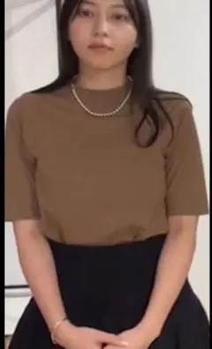ETRÉ TOKYO エトレ モックネックTシャツ ブラウンのサムネイル