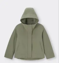 コージーメルトンショートフーディコート