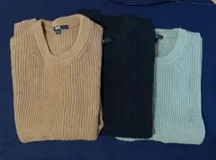 未使用　ユニクロ　ノースリーブニット 3色セット ＸＬ