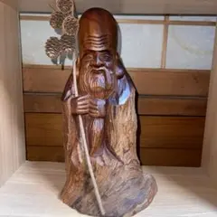 唐子 仙人 寿老人 鹿 童子 木彫り 彫刻 置物 縁起物 高さ約65cm 唐子 仙人 寿老人 鹿 童子 木彫り 彫刻 置物 縁起物 高さ約65cm - メルカリ